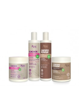 Finalizadores Cachos e Crespo Power Kit 4 - Apse Cosmetics  Beautecombeleza.com