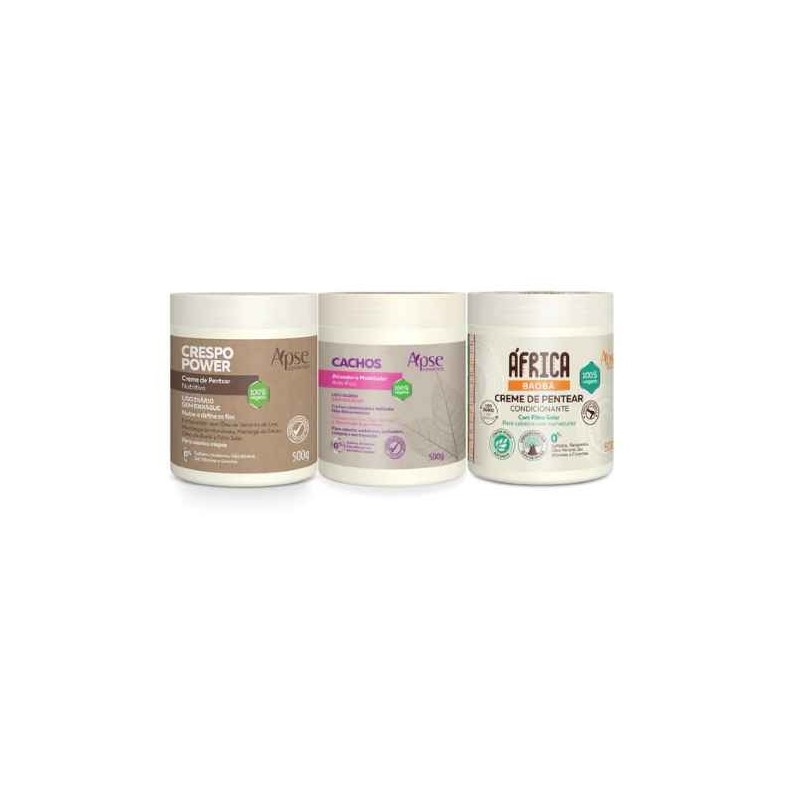 Activateur et Crème Coiffante Kit 3x500g - Apse Cosmetics Beautecombeleza.com