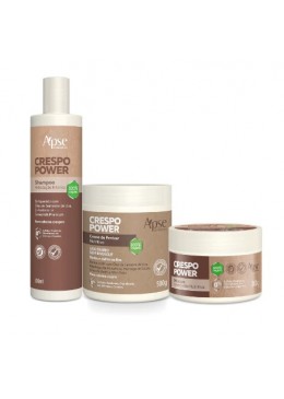 Crespo Power - Shampoo, Masque et Crème Coiffante Kit 3 itens - Apse Cosmetics Beautecombeleza.com