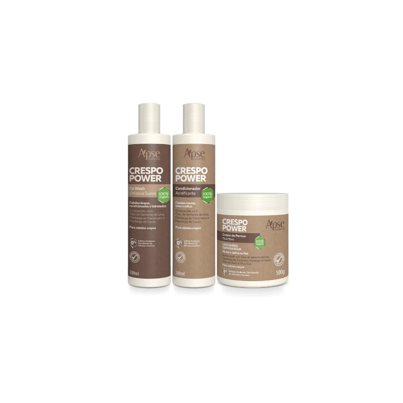 Crespo Power - Co Wash, Après-Shampoing et Crème Coiffante (3 Articles) - Apse Cosmetics Beautecombeleza.com Crespo Power - Co Wash, Après-Shampoing et Crème Coiffante (3 Articles) - Apse Cosmetics Beautecombeleza.com