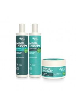 Menta Therapy - Shampoo, Condicionador e Máscara  Kit 3 - Apse Cosmetics   Beautecombeleza.com