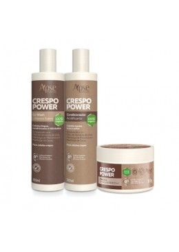 Crespo Power 3 - Co Wash, Condicionador e Máscara Kit 3 - Apse Cosmetics Beautecombeleza.com