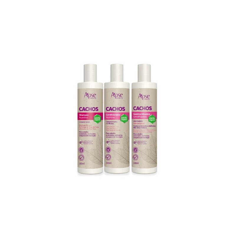 Cachos - Shampoo, Condicionador e Gelatina Kit 3 - Apse Cosmetics
Beautecombeleza.com Cachos - Shampoo, Condicionador e Gelatina Kit 3 - Apse Cosmetics
Beautecombeleza.com
