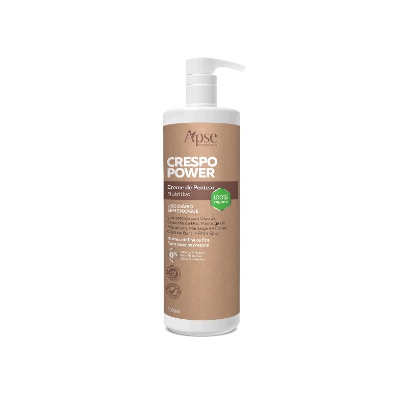 Apse Cosmetics - Nutritive Curly Hair Leave-In Cream 33.8 fl oz - No Poo / Low Poo - Conditioning Action Beautecombeleza.com