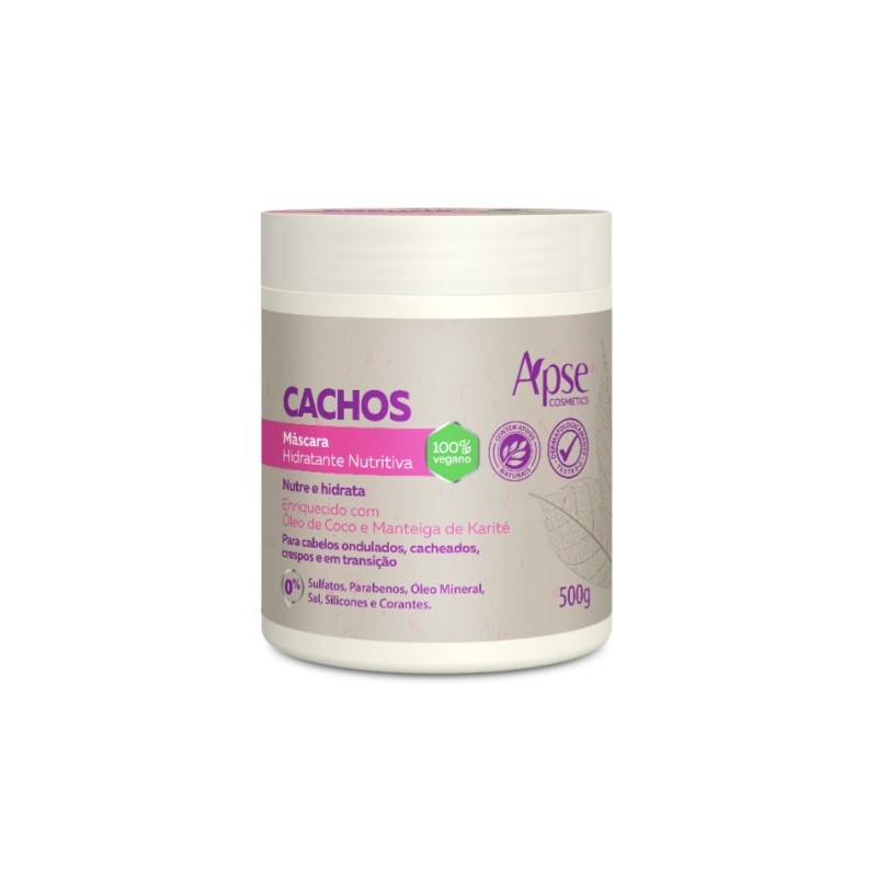 Máscara Cachos Hidratante Nutritiva 500g - Apse Cosmetics Beautecombeleza.com Máscara Cachos Hidratante Nutritiva 500g - Apse Cosmetics Beautecombeleza.com
