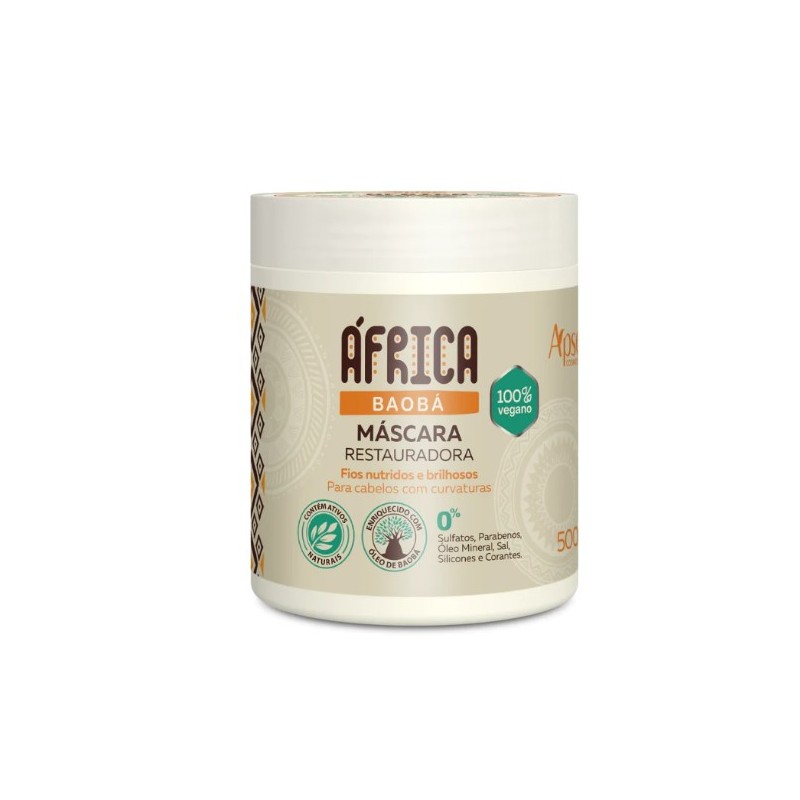 Máscara África Baobá Restauradora 500g - Apse Cosmetics 
 Beautecombeleza.com