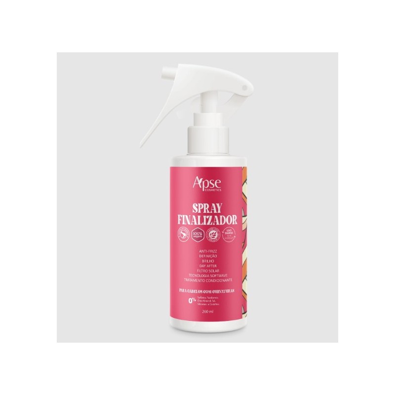 Spray Finalizador para Cabelos com Curvatura No Poo / Low Poo Ação Condicionante 260 ml - Apse Cosmetics Beautecombeleza.com