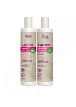 Cachos Shampoo e Condicionador Nutritivo Kit 2- Apse Cosmetics Beautecombeleza.com