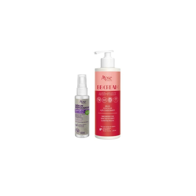 BB Crème et Sérum Réparateur pour Tous Types de Cheveux Kit 2 - Apse Cosmetics Beautecombeleza.com