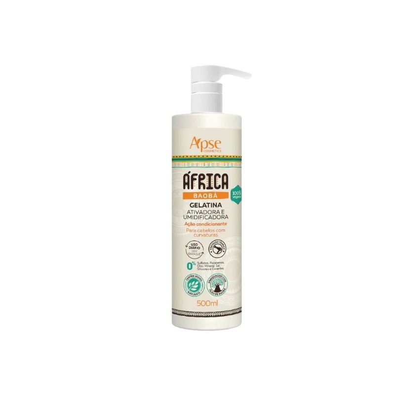 Gelatina África Baobá Restaurador 500 ml - Apse Cosmetics Beautecombeleza.com