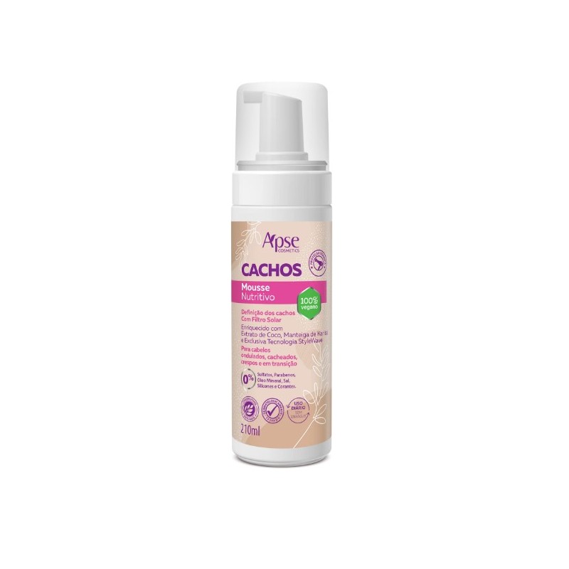 Apse Cosmetics - Nourishing Curl Mousse 7.1 fl oz - Low Poo - Conditioning Action Beautecombeleza.com