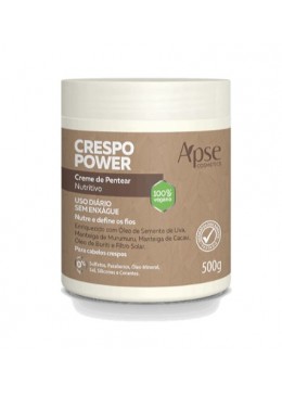 Crespo Power Creme de Pentear Nutritivo No Poo / Low Poo 500g - Apse Cosmetics 
 Beautecombeleza.com