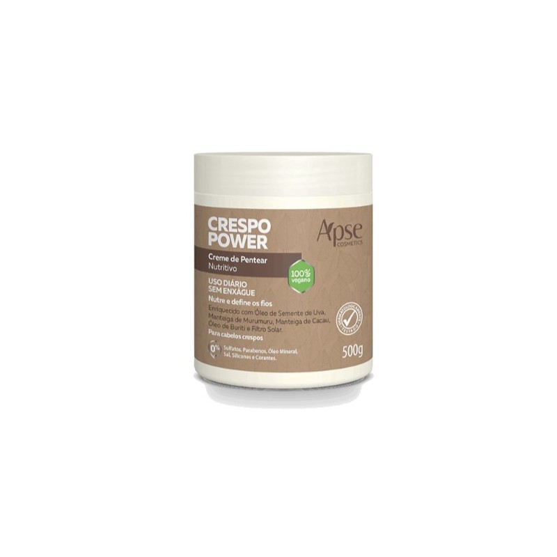 Crespo Power Crème Coiffante Nutritif No Poo / Low Poo 500g - Apse Cosmetics  
 Beautecombeleza.com