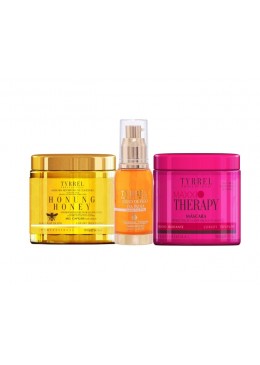 Tyrrel Maxxi Therapy + Honung Honey + Indian Fig Oil Hair Treatment Kit Beautecombeleza.com