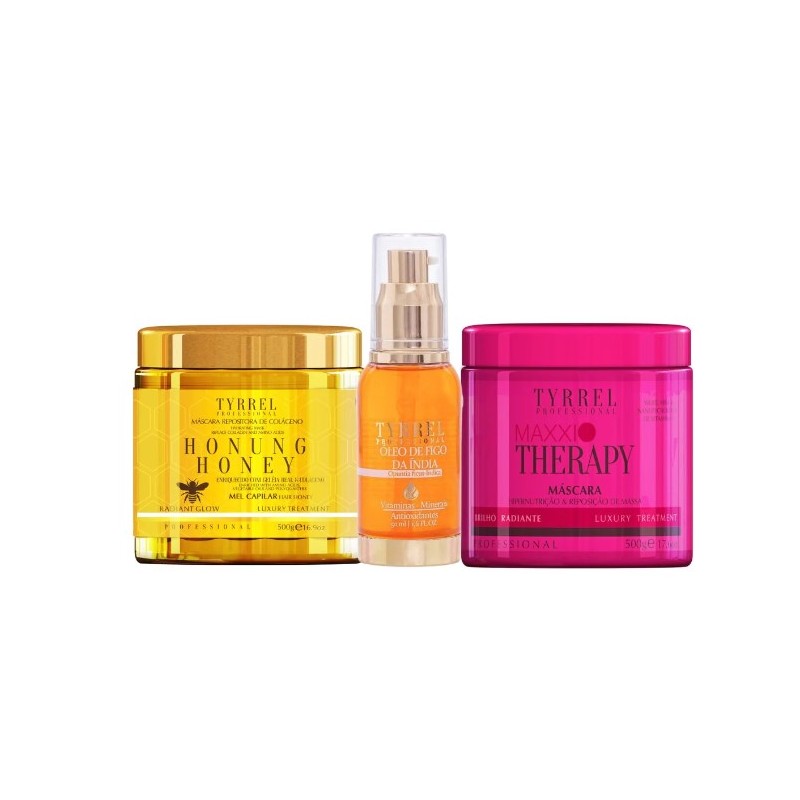 Masque Honung Honey + Thérapeutique Maxx + Huile de Figue Indienne Kit 3 - Tyrrel Professional Beautecombeleza.com Masque Honung Honey + Thérapeutique Maxx + Huile de Figue Indienne Kit 3 - Tyrrel Professional Beautecombeleza.com