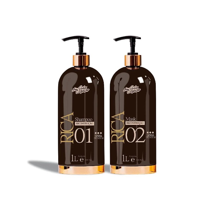 Ana Paula Carvalho Rica Treatment Kit 2x 1 / 2x 33.8 fl oz Beautecombeleza.com Ana Paula Carvalho Rica Treatment Kit 2x 1 / 2x 33.8 fl oz Beautecombeleza.com
