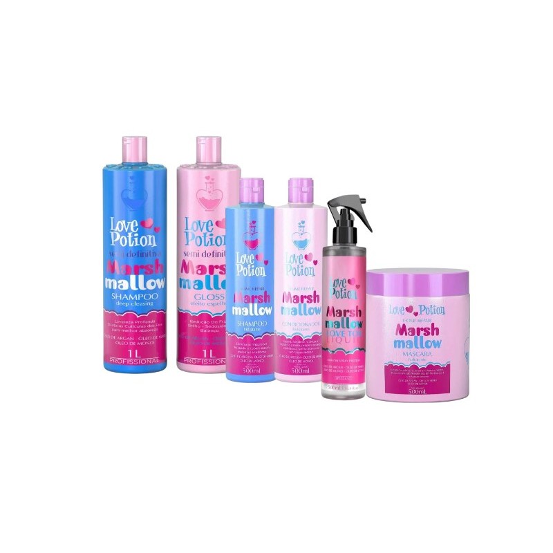 Marshmallow Progressive Brush with Deep Hair Mask and Home Care Kit Love Potion - Includes Brand. Beautecombeleza.com