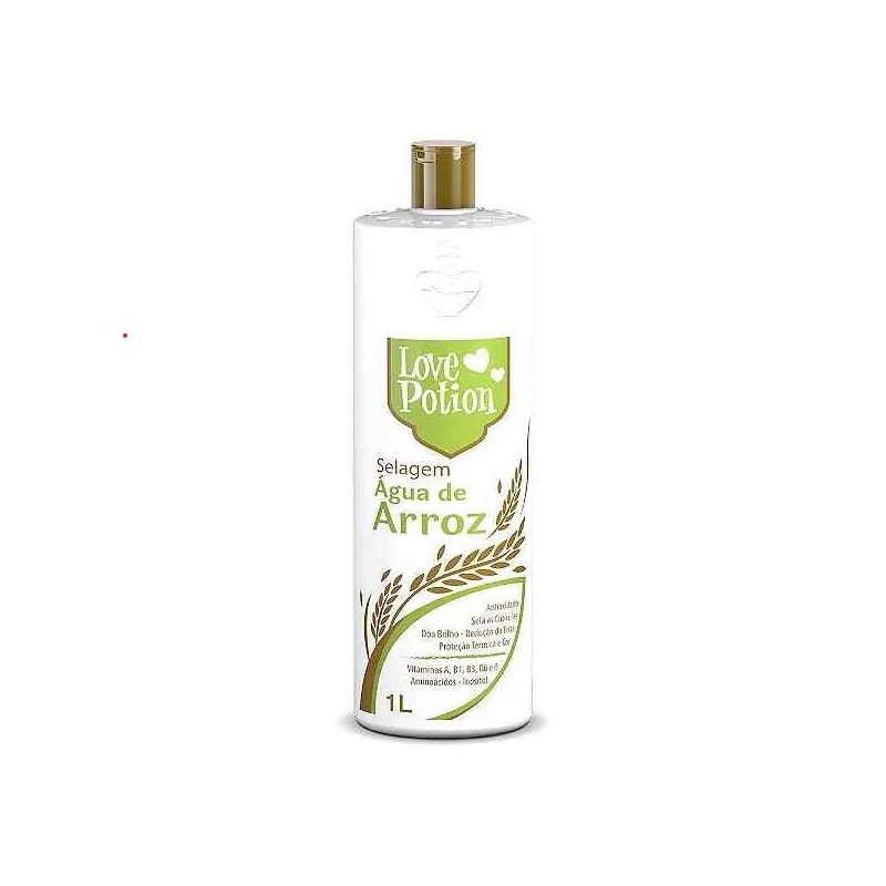 Água de Arroz Rice Water Shine Thermal Protection Hair Sealing 1L - Love Potion Beautecombeleza.com