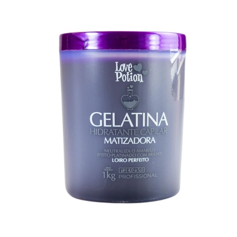 Gelatine Matizadora Máscara Hidratante Capilar 1Kg - Love Potion Beautecombeleza.com
