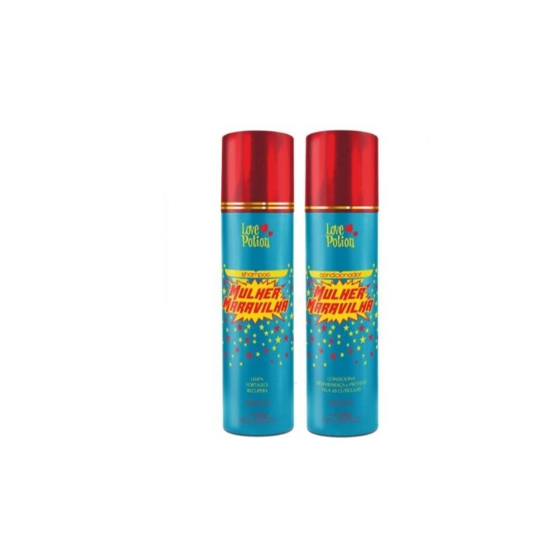 Wonder Woman Shampoo et Après-shampoing 2x500ml - Love Potion Beautecombeleza.com Wonder Woman Shampoo et Après-shampoing 2x500ml - Love Potion Beautecombeleza.com