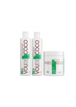 Vou de Coco 100% Vegetal Nutre Profundamente 3 Prod. - Griffus Beautecombeleza.com