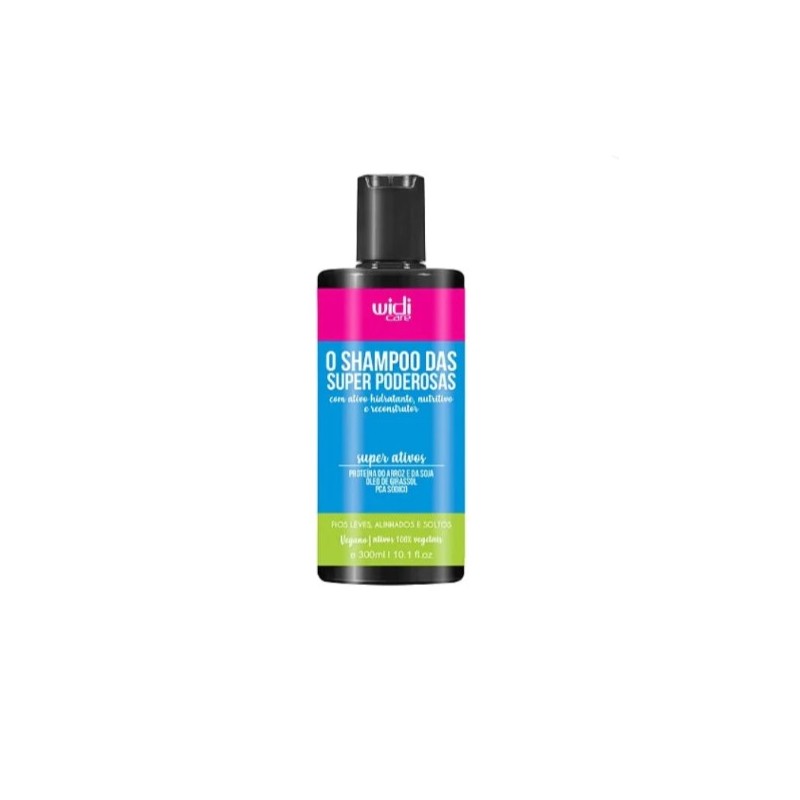 O Shampoo das Super Poderosas Super Ativos Vegano 300ml - Widi Care Beautecombeleza.com