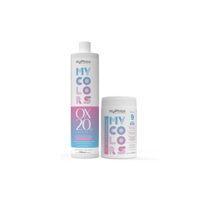 My Colors Discoloration Peroxide OX 20 Volumes + Bleaching Powder Kit by My Phios Beautecombeleza.com