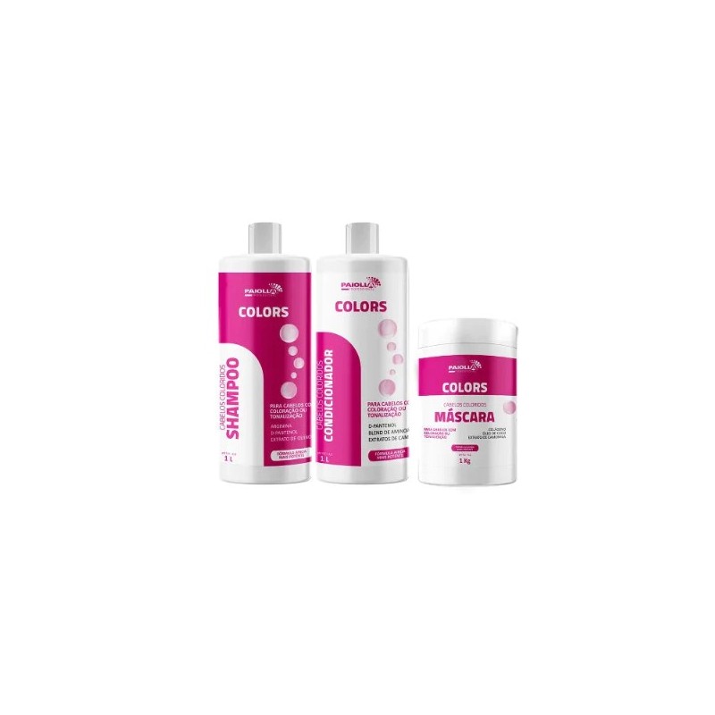 Paiolla Colored Hair Treatment Kit 3x 1L / 3x 33.81 fl oz Beautecombeleza.com