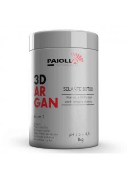 Wire Plastic Hydration Reconstructor 3D Argan Sealant Deep Hair Mask 6 in 1 1Kg - Paiolla Beautecombeleza.com