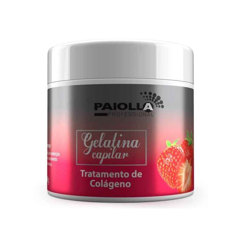 Gélatine de Fraise Traitement au Collagène 500g - Paiolla  Beautecombeleza.com