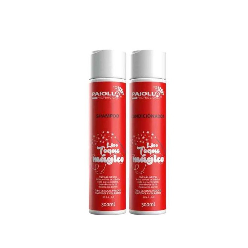 Liso Toque Mágico Nutrição Shampoo e Condicionador  Kit2x300ml - Paiolla 
 Beautecombeleza.com