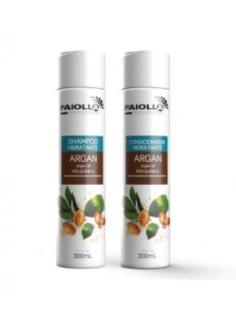 Argan Pós Quimica Shampoo e Condicionador Kit 2x300ml - Paiolla 
 Beautecombeleza.com