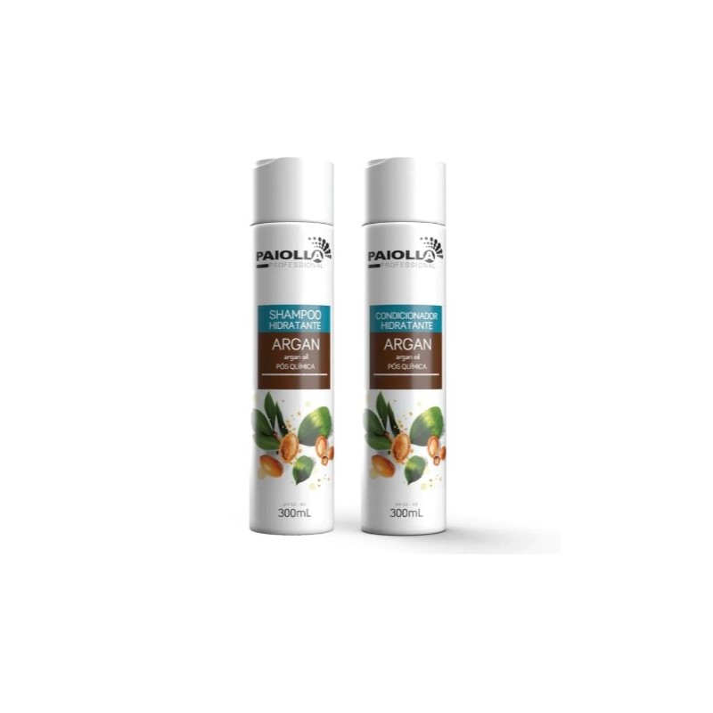 Argan Pós Quimica Shampoo et Après-shampooing Kit 2x300ml - Paiolla 
 Beautecombeleza.com