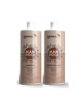 Mandioca Cassava Damaged Hair Reconstruction Treatment Kit 2x1L - Paiolla Beautecombeleza.com