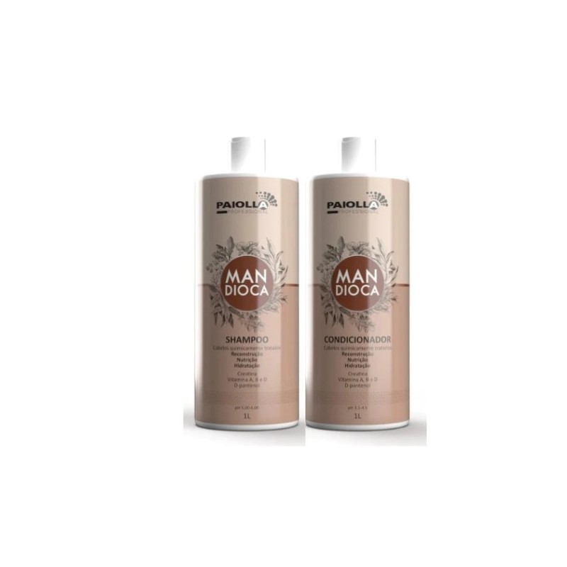 Mandioca Shampoo + Condicionador Kit 2x1L - Paiolla Beautecombeleza.com Mandioca Shampoo + Condicionador Kit 2x1L - Paiolla Beautecombeleza.com