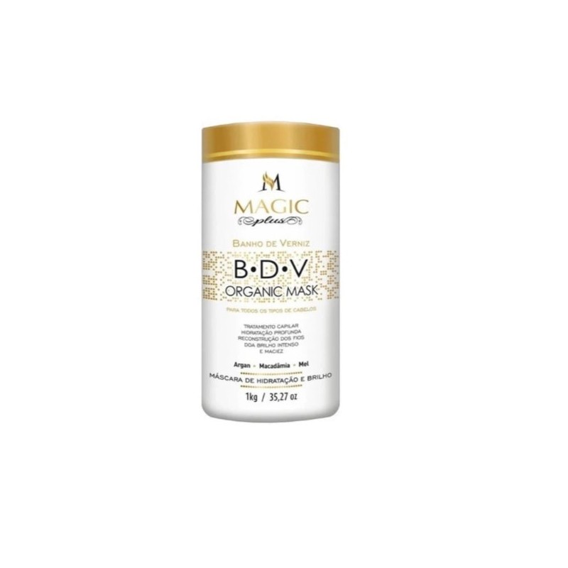 BDV Organic Varnish Bath Deep Hair Mask Straightening Volume Reducer 1kg - Magic Plus Beautecombeleza.com