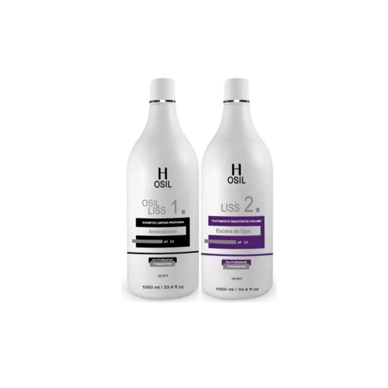 Escova de Ojon Progressiva e Limpeza Profunda com Aminoácidos Kit 2x1L - Heart Osil Beautecombeleza.com