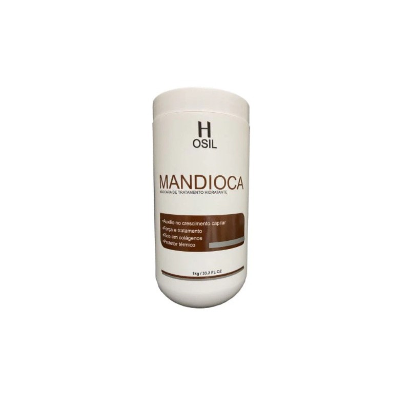 Mandioca Cassava Hydrating Anti Frizz Hair Growth Treatment Mask 1Kg - Heart Osil Beautecombeleza.com