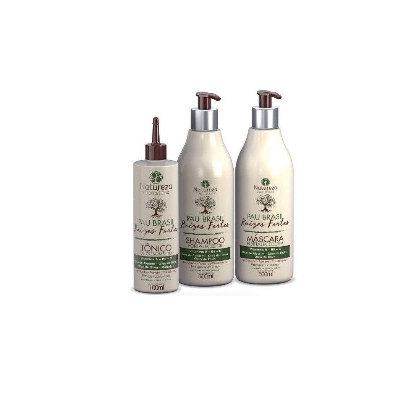 Pau Brasil Raizes Forte Crescimento e Fortalecimento 3 Prod. - Natureza Beautecombeleza.com Pau Brasil Raizes Forte Crescimento e Fortalecimento 3 Prod. - Natureza Beautecombeleza.com
