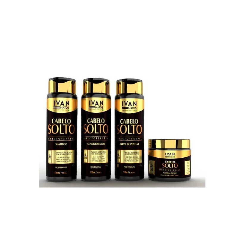 Cabelo Solto - Ivan Matos Kit 4x500ml - Dion Hair Beautecombeleza.com