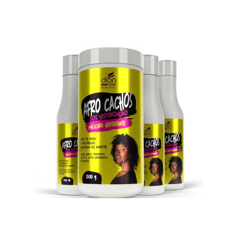 Afro Cachos Kit 4 - Dion Hair Beautecombeleza.com