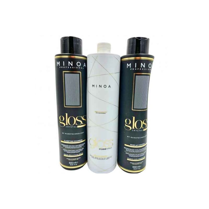 Smoothing Organic Protein Gloss Crystal Effect Kit 3x1L - Minoa Beautecombeleza.com Smoothing Organic Protein Gloss Crystal Effect Kit 3x1L - Minoa Beautecombeleza.com