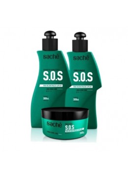 SOS Moisturizing Conditioning Hair Maintenance Treatment Kit 3x300 - Sachê Beautecombeleza.com