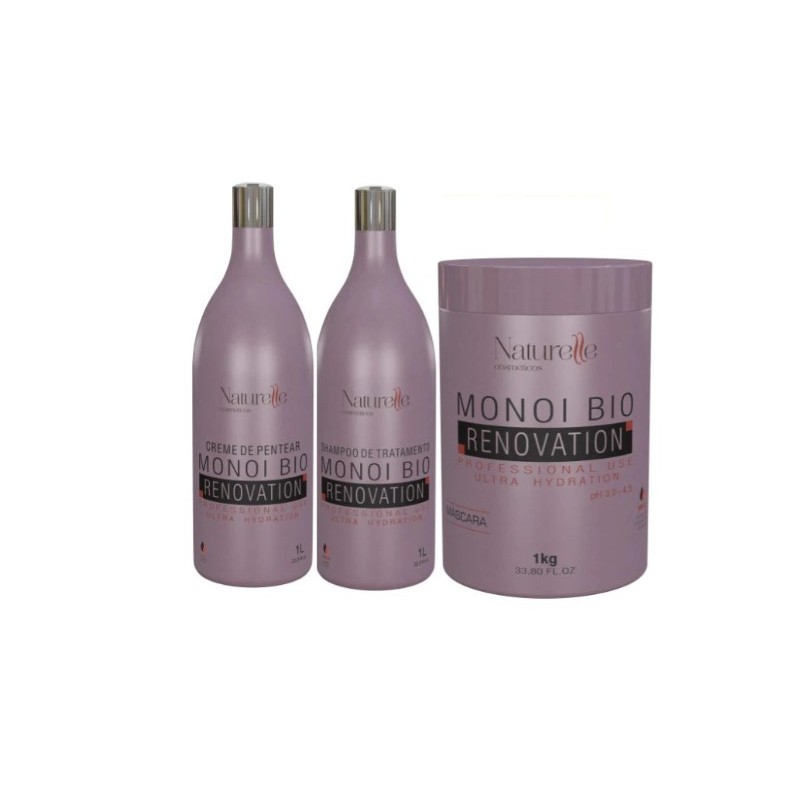 Naturelle Monoi Bio Renovation Kit 3x 1L / 3x 33.8 fl oz Beautecombeleza.com Naturelle Monoi Bio Renovation Kit 3x 1L / 3x 33.8 fl oz Beautecombeleza.com
