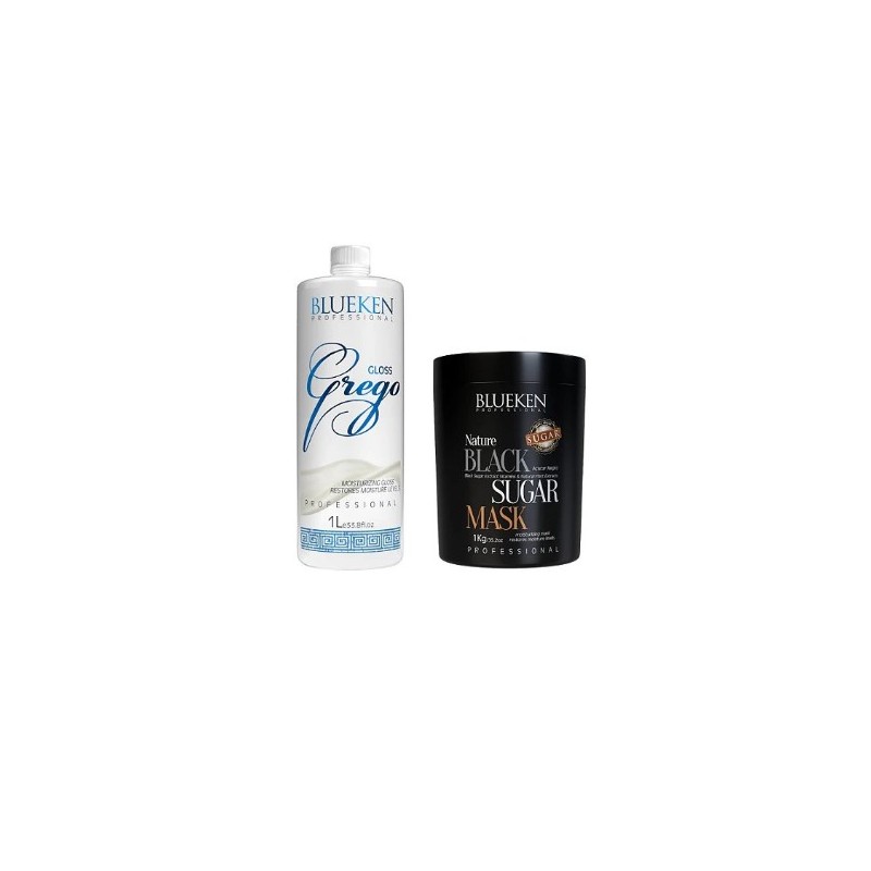 Gloss Grego+ Máscara Black Sugar Kit 2x1kg - Blueken Beautecombeleza.com Gloss Grego+ Máscara Black Sugar Kit 2x1kg - Blueken Beautecombeleza.com