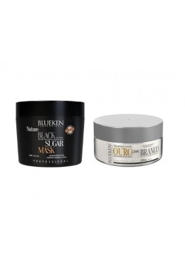 Blueken Black Sugar Mask 300G + White Gold Gold Mask 200G 
 Beautecombeleza.com