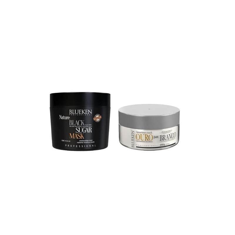 Masque Black Sugar + Or Blanc 24 Kit 2 - Blueken Beautecombeleza.com Masque Black Sugar + Or Blanc 24 Kit 2 - Blueken Beautecombeleza.com