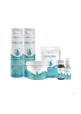 Hyalura Hyaçuronic Acid Keratin D-Panthenol Hair Treatment Kit 6 Itens - Vita Seiva Beautecombeleza.com