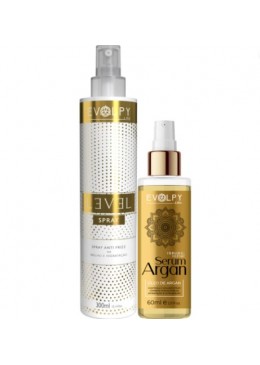 Fim do Frizz Sérum de Argan Reparador de Pontas + Spray Mágico Anti Frizz Kit 2 - Evolpy Liss Beautecombeleza.com