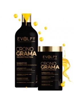 Cronograma Capilar Shampoo + Máscara de Reconstrução Kit2x1Kg Evolpy Liss Beautecombeleza.com